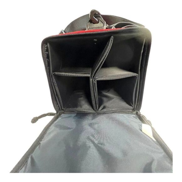 Sizzix Sizzlits Red Tote Bag Carrier Shoulder Strap Holds 4 Alphabet Sets Zipper - Picture 7 of 12